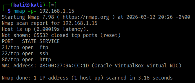 Nmap Scan